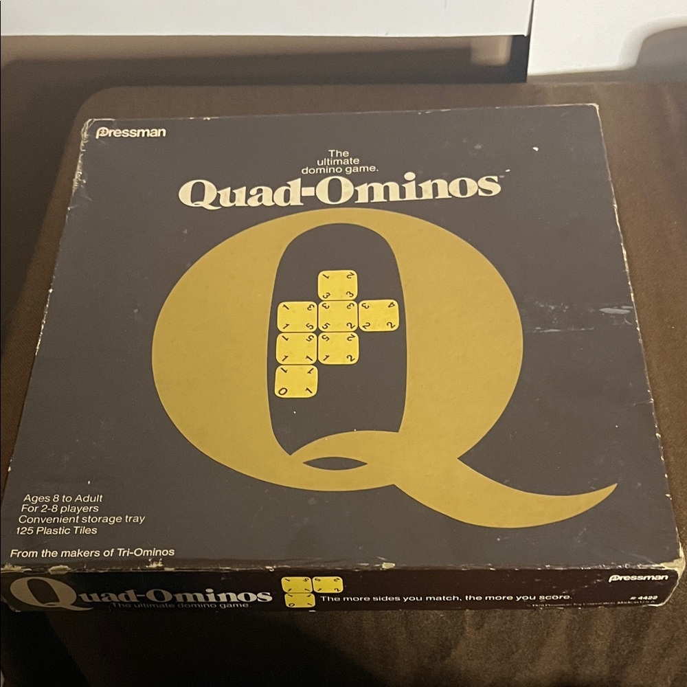 😄Vintage Ultimate domino game Quad-Ominos strategy 1976